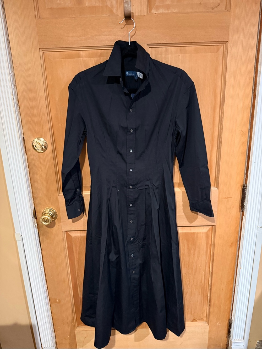 Polo women’s size 00Classic Black Button-Front Shirt Dress